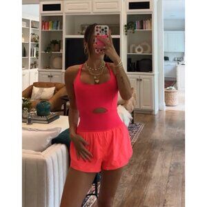 FREE PEOPLE Movement Righteous Runsie in Electric Sunset Size Small NWT